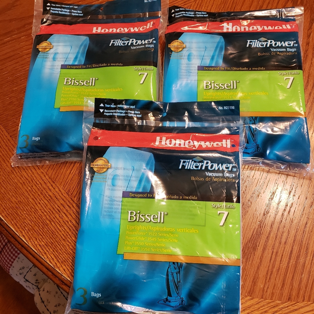 9-Honeywell Vacuum Cleaner Bags Bissell Style 7 for Upright Vacuums